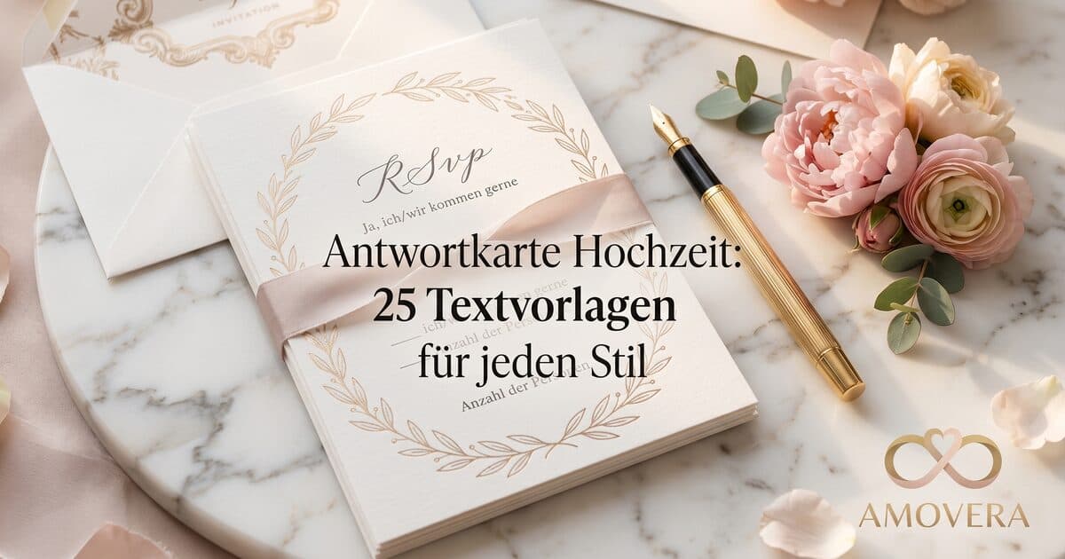 Antwortkarte Hochzeit: 25 Textvorlagen für jeden Stil