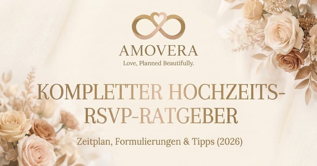 Der komplette Hochzeits-RSVP-Ratgeber: Zeitplan, Formulierungen & Tipps (2026)