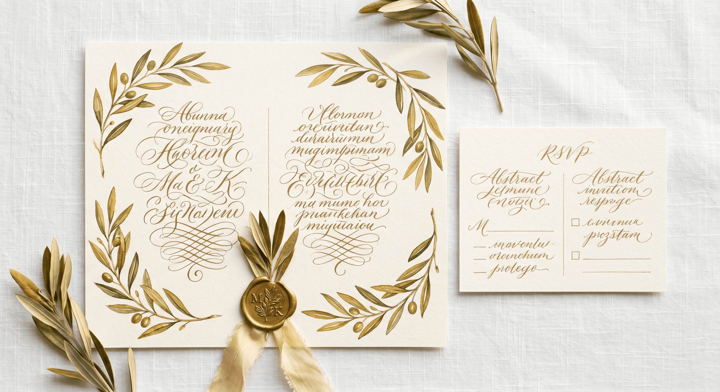 Bilingual wedding RSVP card with two language columns side by side