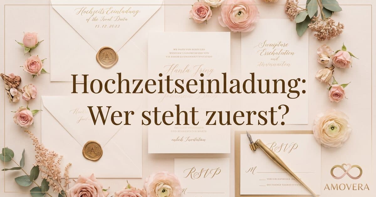 Hochzeitseinladung: Wer steht zuerst, Braut oder Bräutigam?
