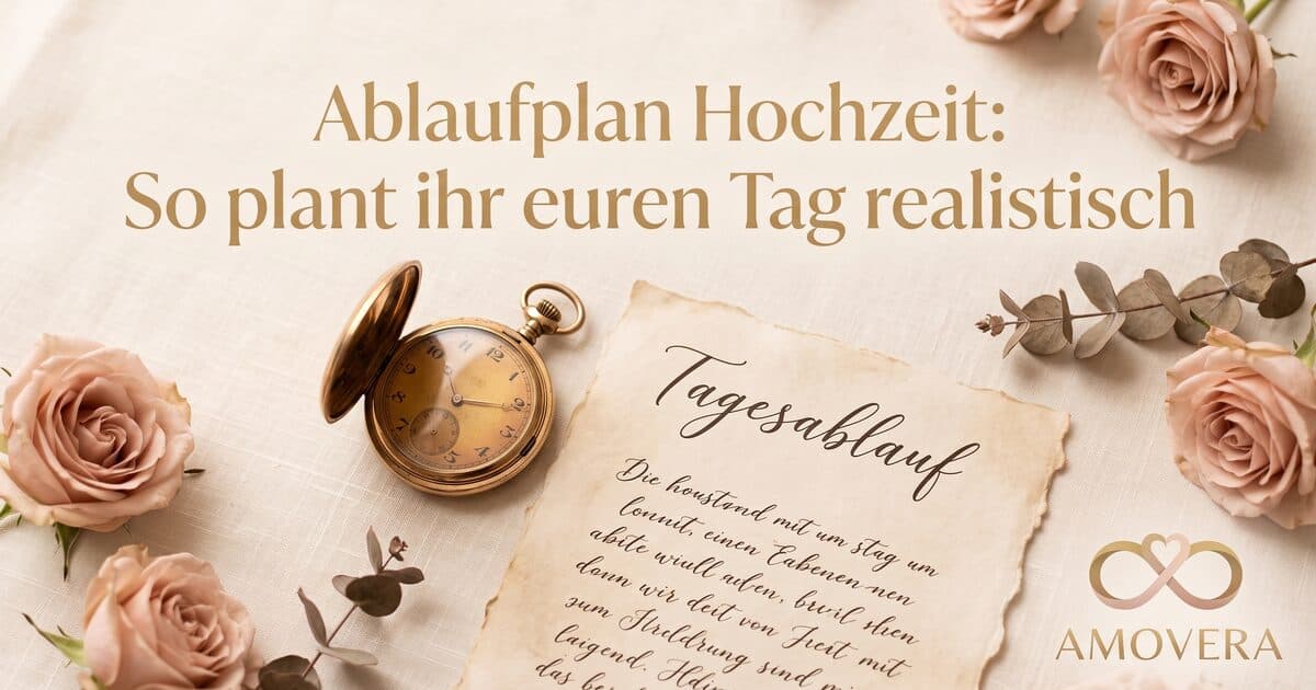 Ablaufplan Hochzeit: So plant ihr euren Tag realistisch